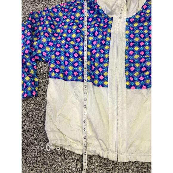 Vintage Retro 1990s Nylon Windbreaker,‎ Women’s M, 80’s Workout Jazzercise Boxy - Picture 7 of 12